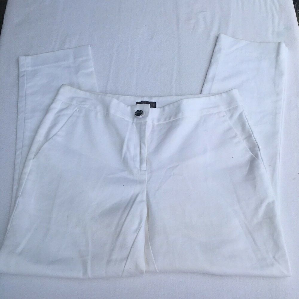 Vince Camuto White Denim Straight Leg Jeans 4